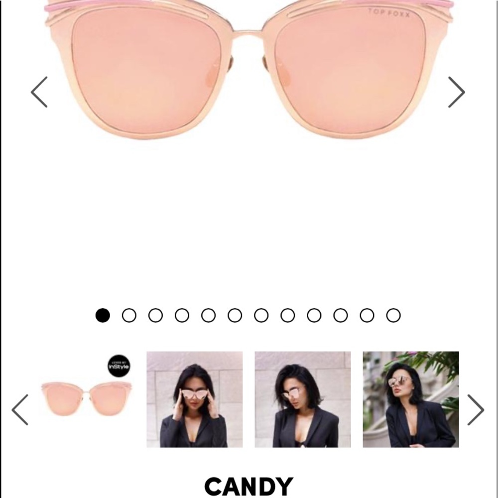 Top Foxx “ Candy” rose gold sunglasses